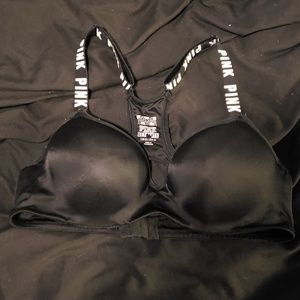 Pink push up sports bra